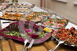 Wedding buffet with Cuisine Culinary Buffet Food