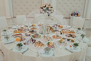 Wedding buffet table photo