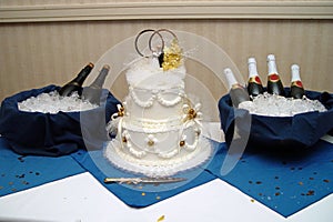 Wedding Cake with Champagne