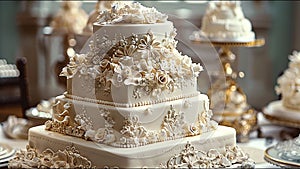 Wedding Cake Chocolate Art Special Event Bride Groom Big Day Family Children Happy