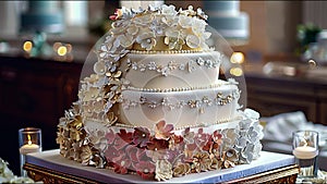 Wedding Cake Chocolate Art Special Event Bride Groom Big Day Family Children Happy