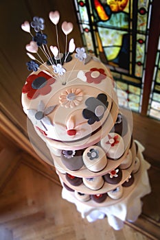 Wedding cake and cup cakes