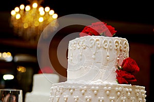 Wedding cake with flowers