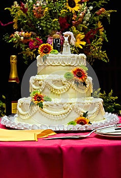 Pastel de boda flores 