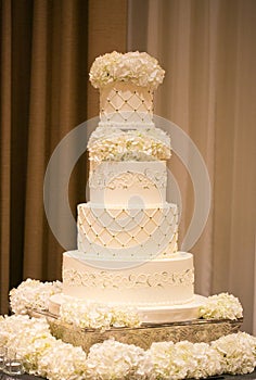 Wedding cake with flowers