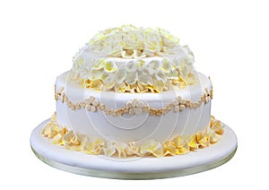 Wedding cake with flowers