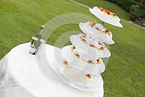 Wedding cake with fruit