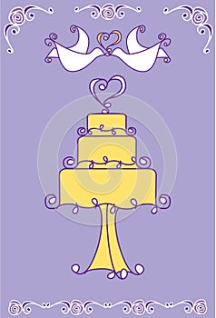 Wedding cake illustration