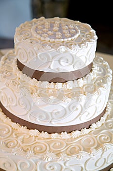 Wedding cake with lots of details