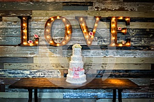 Wedding Cake with Love