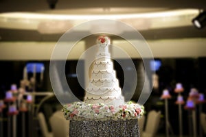 Wedding cake in wedding cerebration