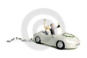 Wedding car cake topper