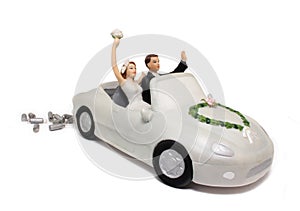 Wedding car cake topper photo