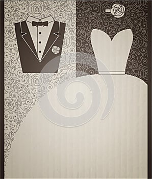 Wedding card in elegant style.