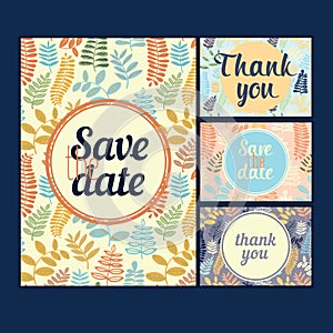 Wedding card invitation template editable, pattern design. Save the date card.