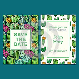 Wedding card invitation template editable, pattern design. Save the date card.