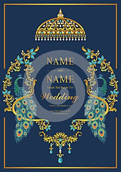 Indian wedding Invitation card templates .