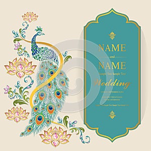 Indian wedding Invitation card templates .