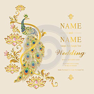 Indian wedding Invitation card templates .