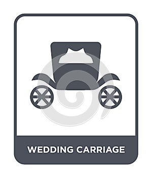wedding carriage icon in trendy design style. wedding carriage icon isolated on white background. wedding carriage vector icon