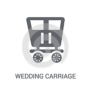 wedding Carriage icon. Trendy wedding Carriage logo concept on w