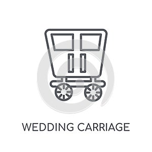 wedding Carriage linear icon. Modern outline wedding Carriage lo