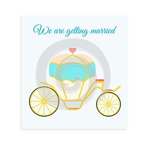 Wedding carriage vector illustration