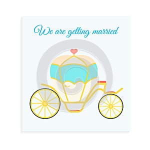 Wedding carriage vector illustration