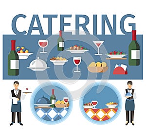 Wedding Catering Services Word Concept Banner photo