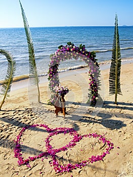 Wedding ceremony on a beach