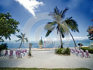 Wedding ceremony on a beach