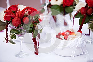 Wedding ceremony flowers decor