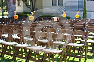 Wedding ceremony in garden