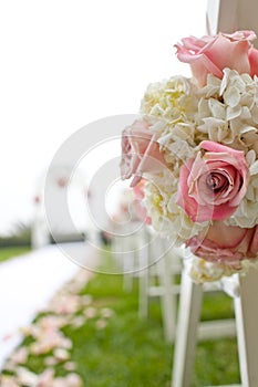 Wedding ceremony in garden