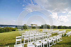 Wedding ceremony landscape with nobody