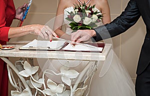 The wedding ceremony, the master of ceremonies