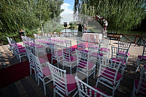 Wedding ceremony outdoors