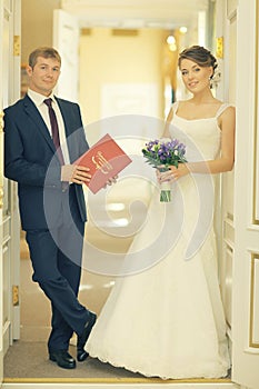 Wedding ceremony in a registry