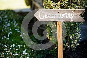 Wedding Ceremony Sign