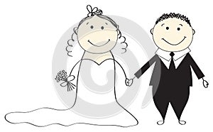 Wedding ceremony. Vector illustration.