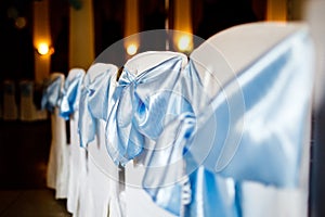 Wedding chairs elegantly decorated