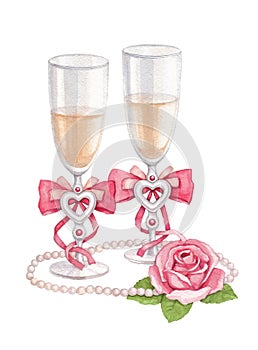 Wedding champagne glasses