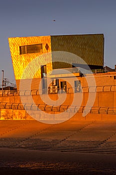 The Wedding Chapel on Blackpool prom at sunset