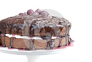 Wedding cherry-chocolade cake