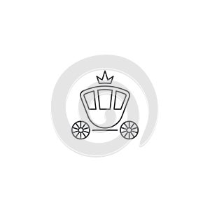 Wedding Coach vector icon symbol isolated on white background