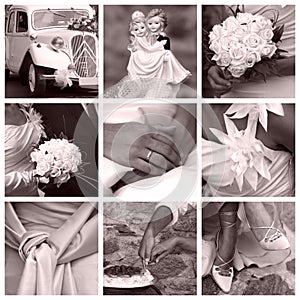 Wedding concept - collage