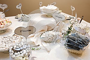 Wedding confetti buffet