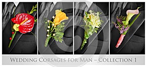 Wedding corsages for man