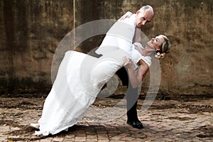 Wedding couple dancing