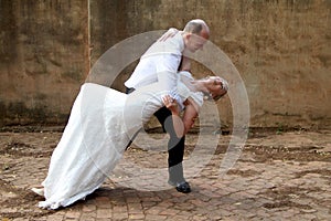 Wedding couple dancing